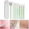 Yousheng 1 Set Blackhead Removal Tool Double-head Sharp Portable Safe Comedones Acne Pimple Blemish Whitehead Extractor Tweezers Makeup Tools