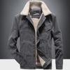 Autumn And Winter Corduroy Jacket Men 'S Plus Velvet Thick Lamb Velvet Jacket