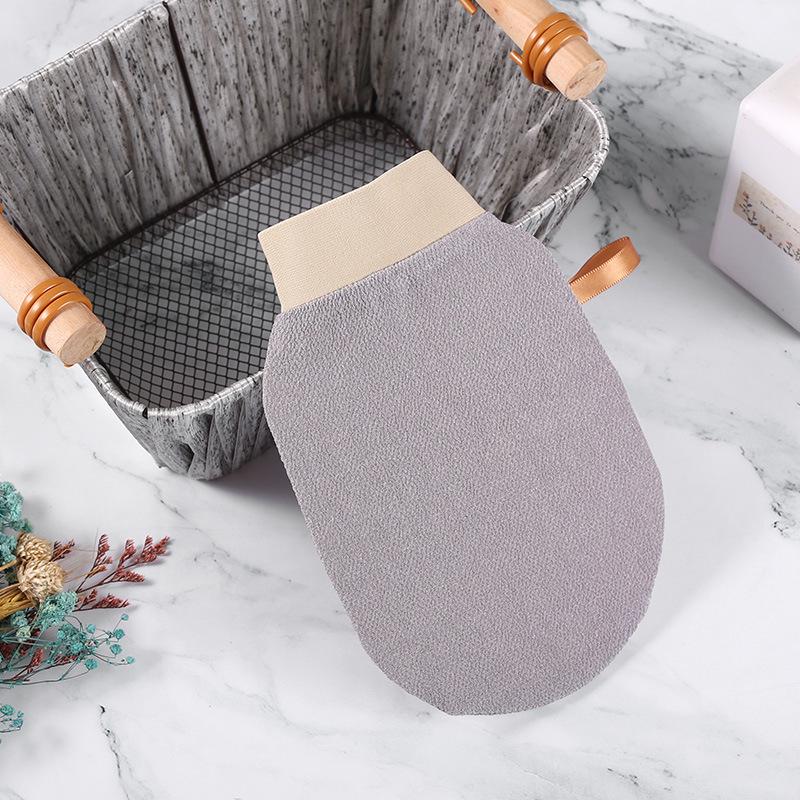 Многоцветное двустороннее отшелушивающее полотенце для ванны и перчатка-мочалка для спины