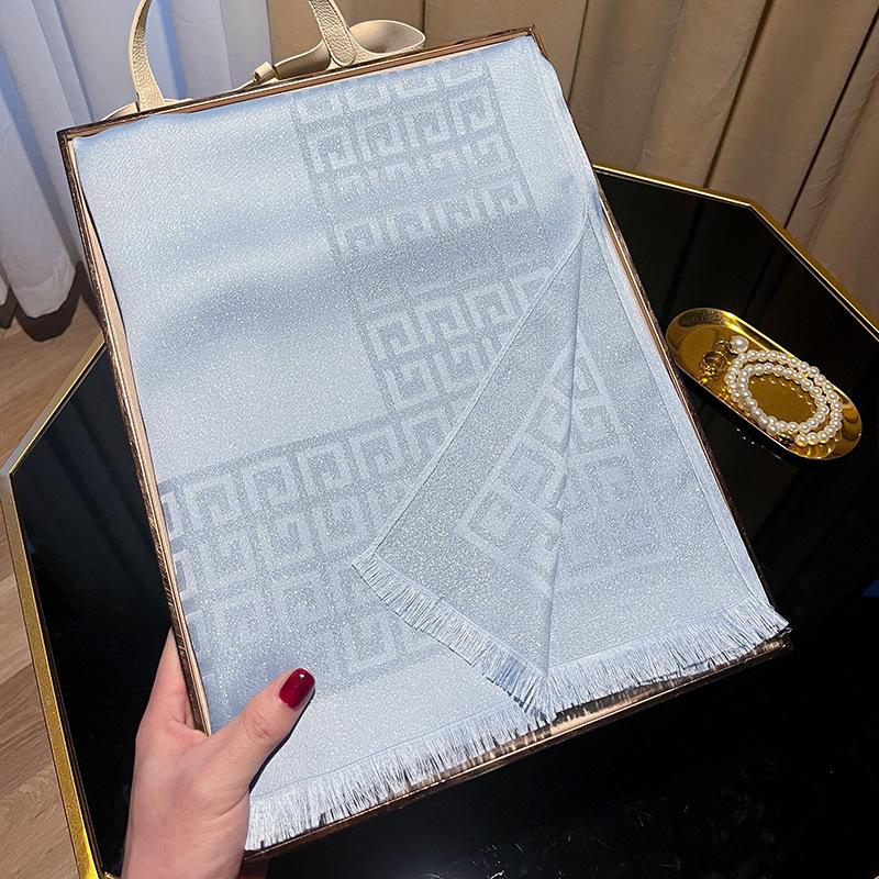 Новый весенний искусственный шелковый шарф для женщин, модная шаль, высококачественная элегантная шаль, хлопковый универсальный шелковый шарф с щупальцами