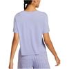 Nike Футболка Yoga Dri-Fit с круглым вырезом и боковыми разрезами, короткими рукавами, женская, фиолетовая DM7026-569