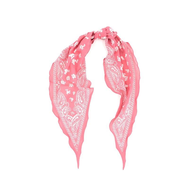 European and American classic long-staple cotton long scarf cashew headband headscarf silk scarf high-end square scarf light luxury minimalist