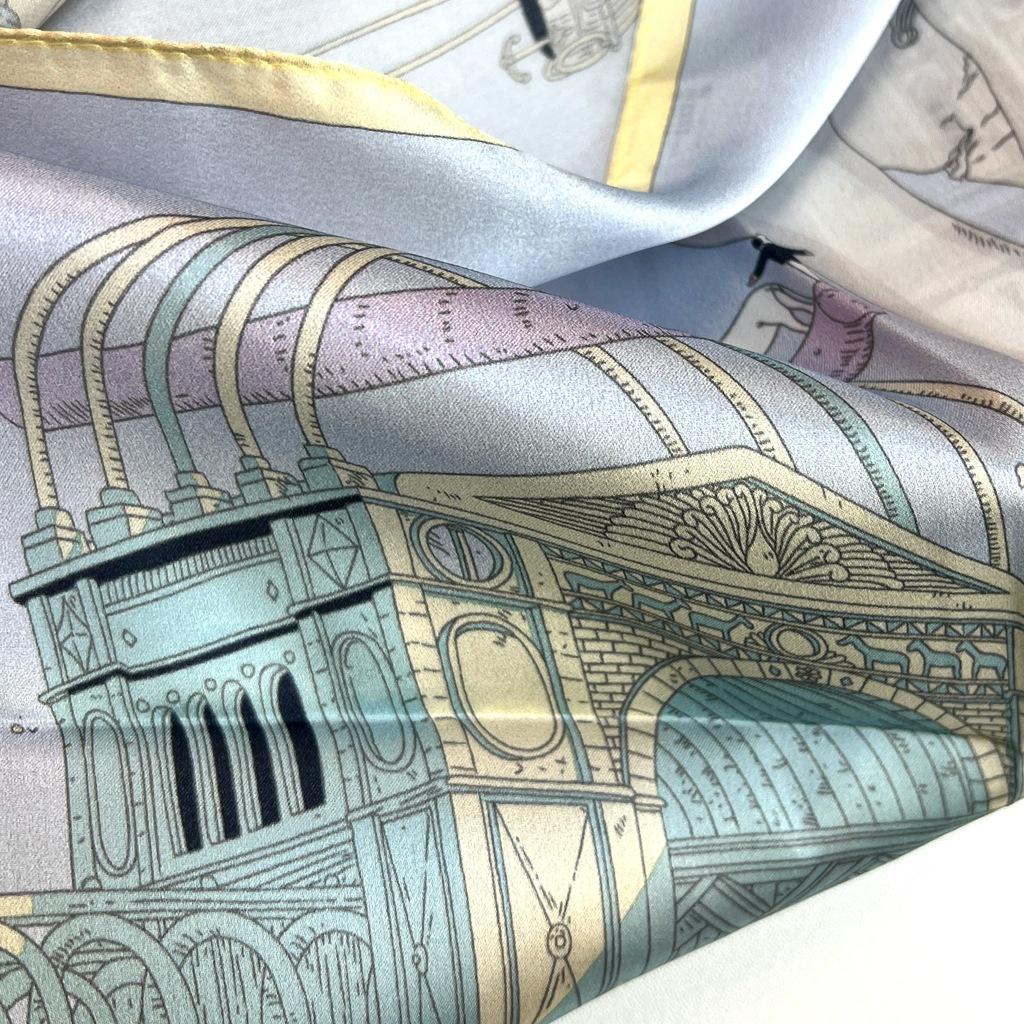 Horse Country 90Cm Silk Satin Silk Scarf Painting Framed Shawl Spring And Summer Scarf Sun Protection Mulberry Silk Square Scarf