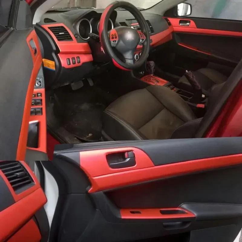 Для Mitsubishi Lancer EX 2009-2016 Внутренняя центральная панель управления Ручка двери Наклейки из углеродного волокна Декали Стайлинг автомобиля Аксессуар