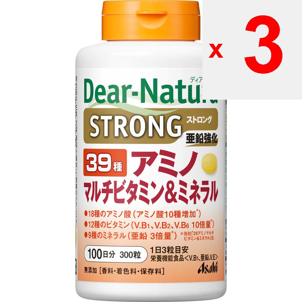Asahi Dear-Natura Strong 39 аминокислот мультивитамины и минералы 300 капсул (100-дневный запас) Комплексные витамины Комплексные витамины
