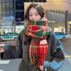 Women's Red Plaid Winter Scarf - Christmas & New Year Style, Thick & Warm, High-End Feel, Versatile Neck Warmer for Students