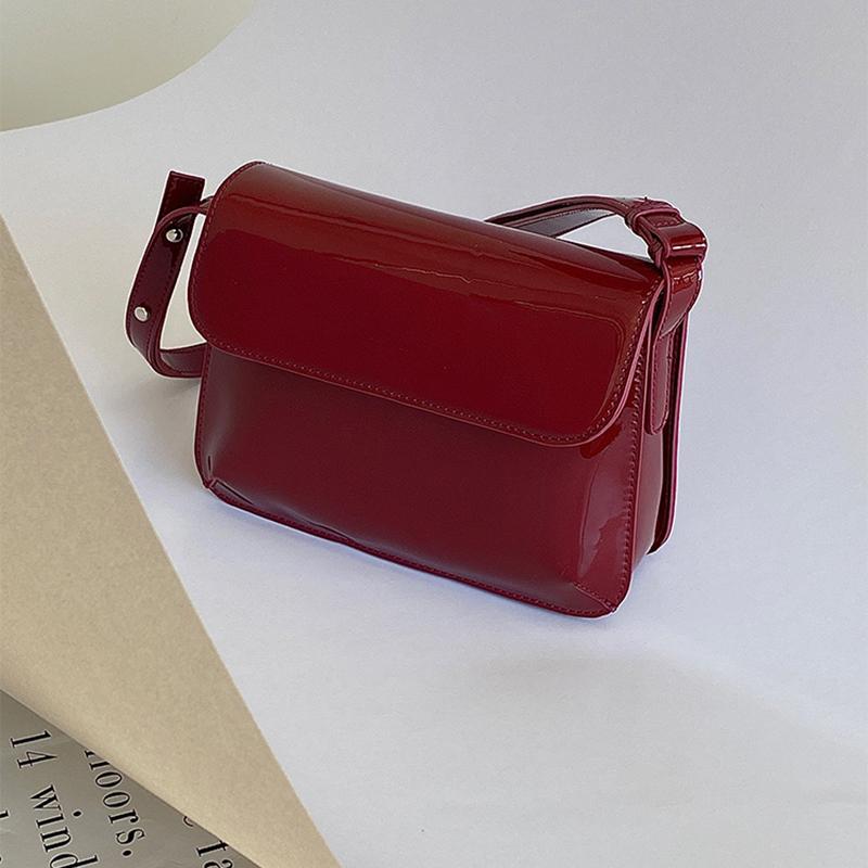 Luxury Patent Leather Women's Bag Fashion Underarm Bag Designer Small Square Crossbody Bag Casual Ladies Handbag Purse KTY