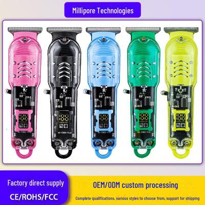 Прозрачный ЖК-дисплей электрическая машинка для стрижки волос для масляной головы и бритья