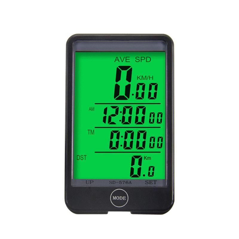 Bicycle Speedometer and Odometer Wired Bike Cycling Computer Waterproof Bike Stopwatch With Large Screen Bicycle Accessories
