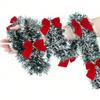2M Рождественские мишурные ленты Зеленая тростниковая лента Гирлянда Рождественская елка Подвеска Ленты Венок Украшения для вечеринки Домашнее украшение