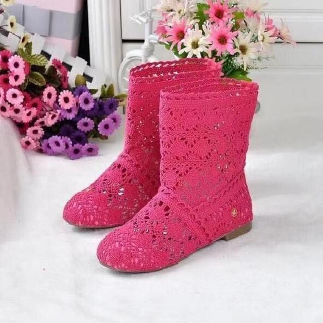 11 цветов в наличии, кружевные полые ботинки, дышащая вязаная сетчатая обувь, корейские высокие летние женские ботинки, женская обувь до колена