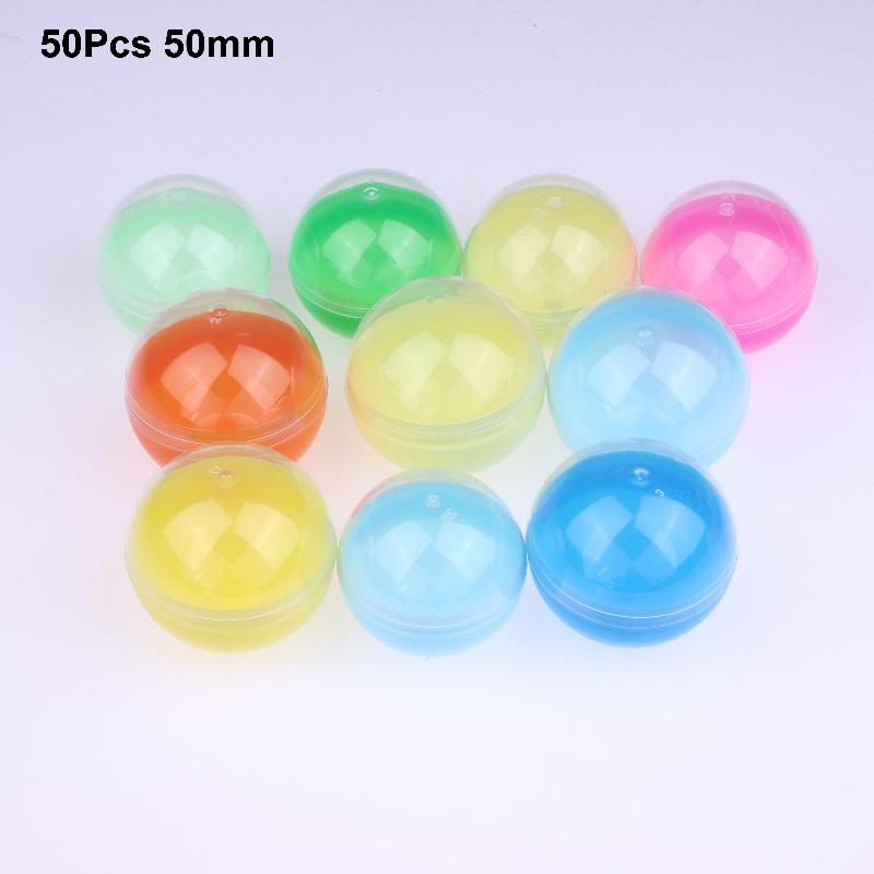 50PCS DIY Hollow Balls Plastic Ball Fillable Bauble Ornaments Home Party Gifts Box Decor Wedding Party Gifts