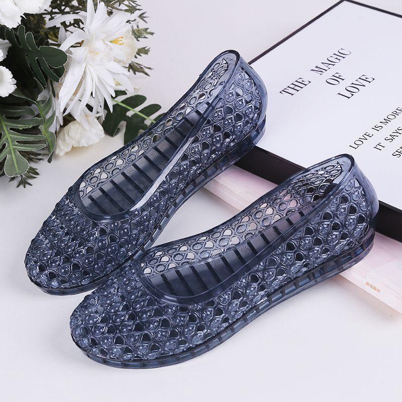 Сандалии для женщин модные универсальные нескользящие износостойкие желе прозрачные удобные для ношения на улице летом