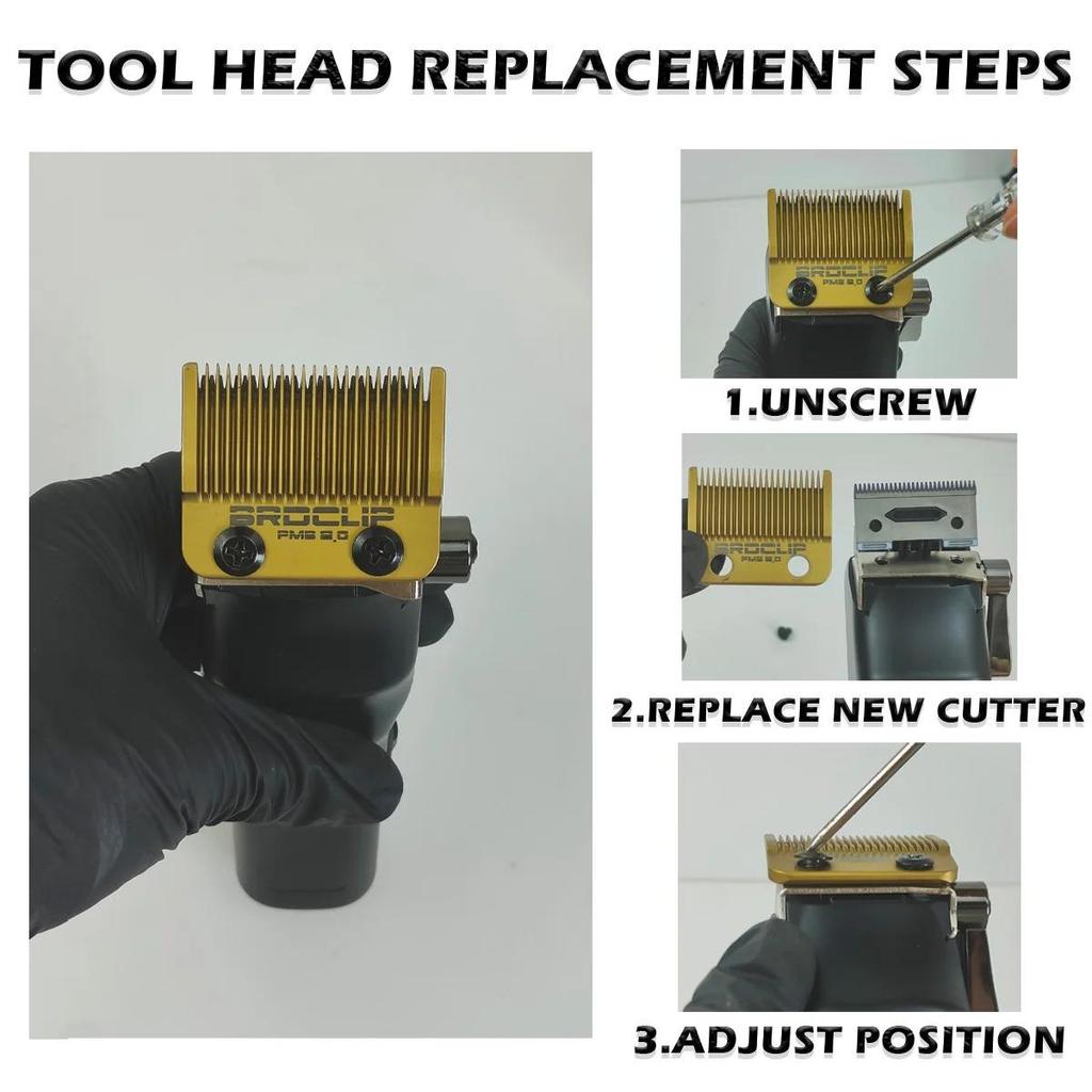 Профессиональная парикмахерская электрическая беспроводная машинка для стрижки волос лезвие BRDCLIP BRD808B процесс порошковой металлургии керамическая режущая головка