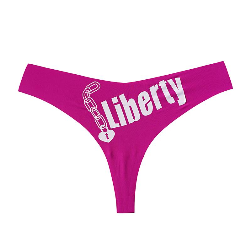 CINOON Сексуальные бесшовные женские трусики с V-образной талией, нижнее белье, стринги, нижнее белье с буквенным принтом, удобные стринги