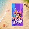 Модное пляжное полотенце с мультяшными девушками K-pop, легкое, приятное для кожи, для бассейна, пляжа, кемпинга, летнего путешествия, подарок