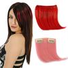 Synthetic Bangs For Women Colorful Red Pink Stitching Heat Resistant Hairpieces Short Thick Fake Hair For Women Cosplay Use