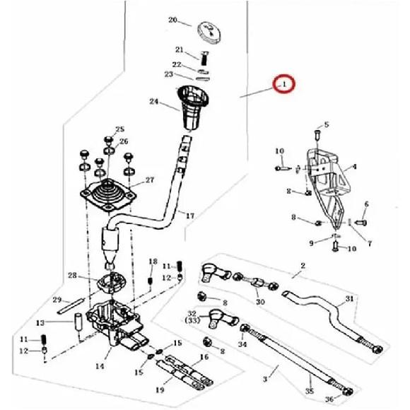 Shifter Assy Mounting Fit For Buyang Feishen 300cc Fa D300 H300 G300 Stels Atv 300b For Linhai 300cc 4.6.14.0020 Lu030363 21729b