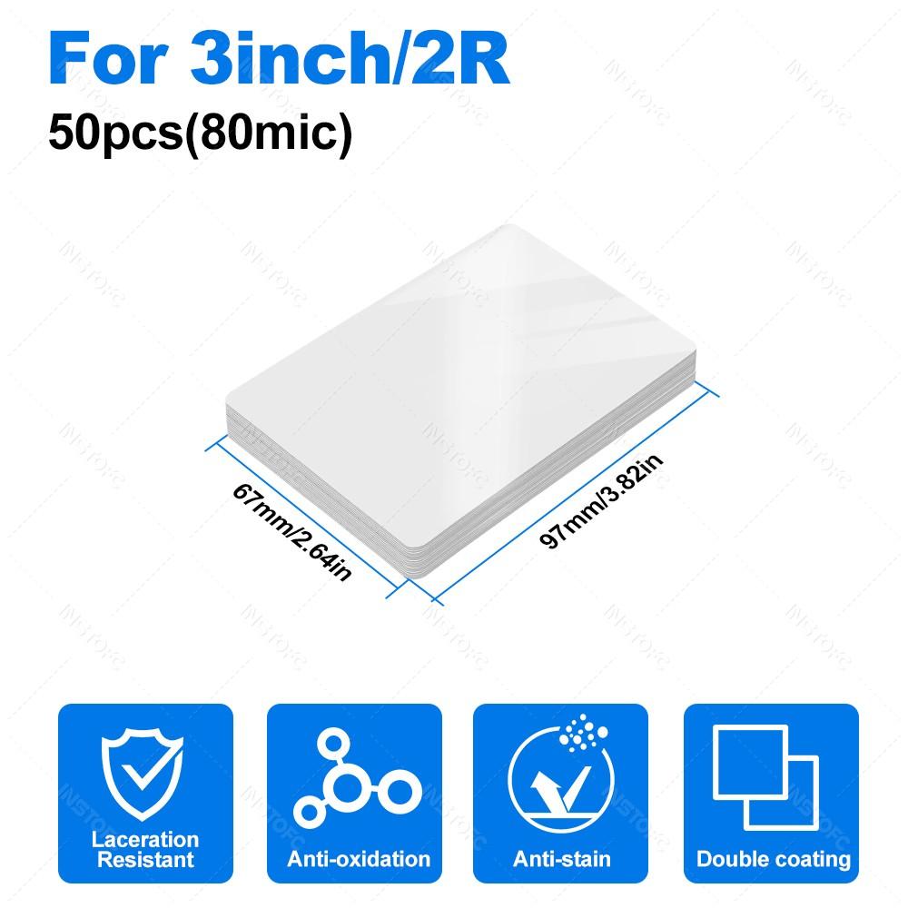 50 листов 80 микрон 3/5/6 дюймов Ламинирующая пленка ПЭТ ЭВА Пластиковая пленка для горячего ламинатора 3R 4R 5R A6 A5 A4 Для фото/документов/карточек/меню