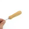 2 шт. шило с необработанной деревянной ручкой для шитья холста, кожи с отверстиями для заправки ниток, инструменты для ручного шитья, гладкая ручка, не повреждает руку