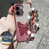 Edge 60 Butterfly Bracket Bracelet Phone Holder Glitter Case for Motorola MOTO Edge 60 Edge60 Fusion 60S Stand Soft Back Cover