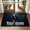 Crystal Velvet Square Rug Custom NameAlex Warren Pattern Non Slip Home Floor Decor Rug