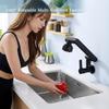 Черный роботизированный кухонный смеситель с поворотом на 1080°, двумя режимами подачи воды, защитой от брызг, латунным сердечником для кухонной раковины