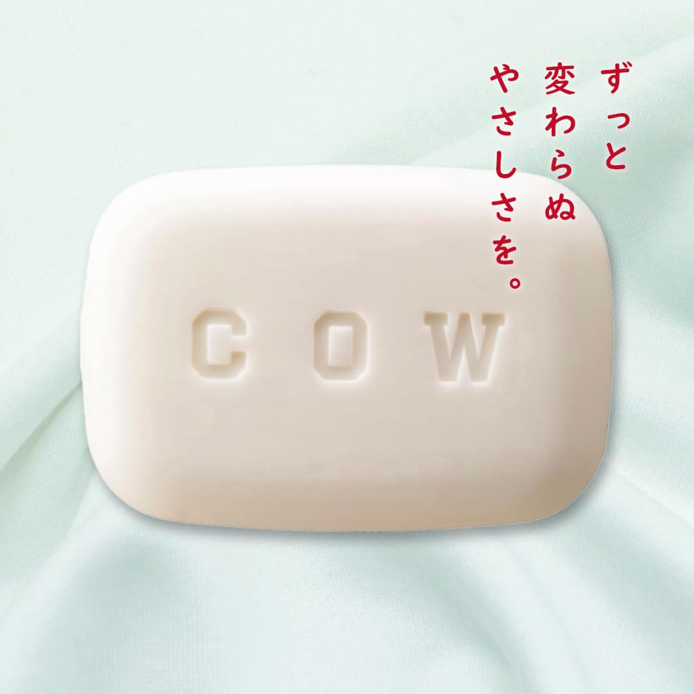 Cow Brand Молоко Красное 85 г x 6 включает оригинальное мыло-брусок Cow Brand для умывания лица и Содержит нежное цветочное мыло, Коробка, бруски, набор из 3 штук, салфетки.