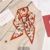 Long Hair Hand Wrist New Print Headband Scarf Women Summer Flower Silk Satin Ribbon Belt Foulard Scarves