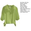 Shirt Tops Lapel Collar Half Sleeve Blouse Solid Color Loose Fit Buttons Decor Pullover