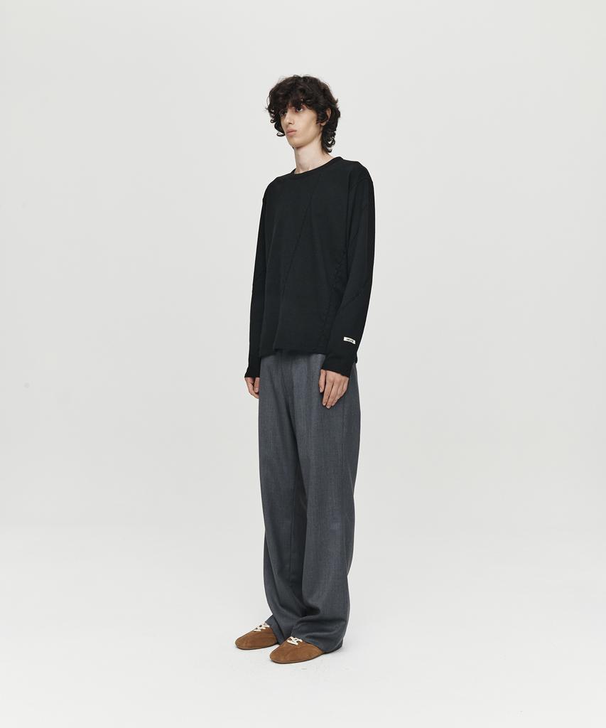 Hoite Wool Slim Pants (Grey)