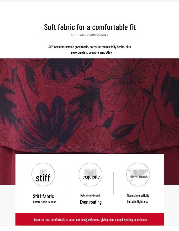 Летний комплект больших размеров с коротким рукавом для женщин среднего и пожилого возраста - Свободный облегающий костюм-двойка