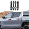 Carbon Fiber ABS Outer Door Handle Shell Cover Trim For Toyota Hilux 2015-2024