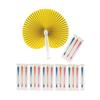 20 Pieces Folding Fans Accordion Lightweight Portable Foldable Heart Shaped Handheld for Guest