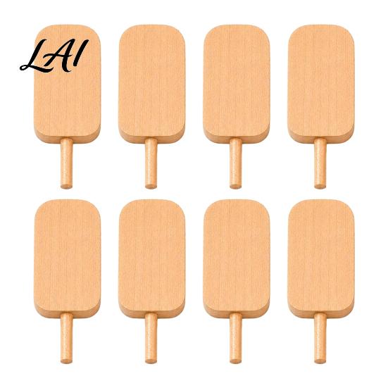 Popsicles Toy Unfinished Wood Popsicle Summer Ice Cream Shaped Wooden Preschool Art Paint Craft for DIY Projects Home Decoration Supplies