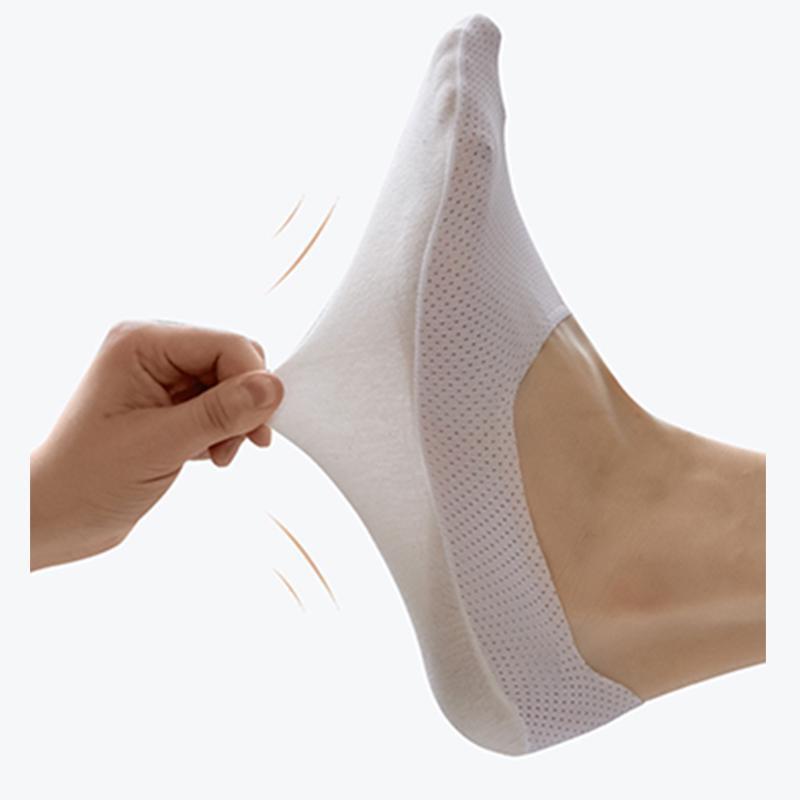 Silicone Anti-slip Invisible No Show Socks Summer Ultra-thin Breathable Sock Slippers Solid Color Ice Silk Low Cut Boat Socks