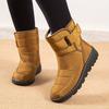Женские уличные зимние ботинки, теплая водонепроницаемая и нескользящая обувь с круглым носком