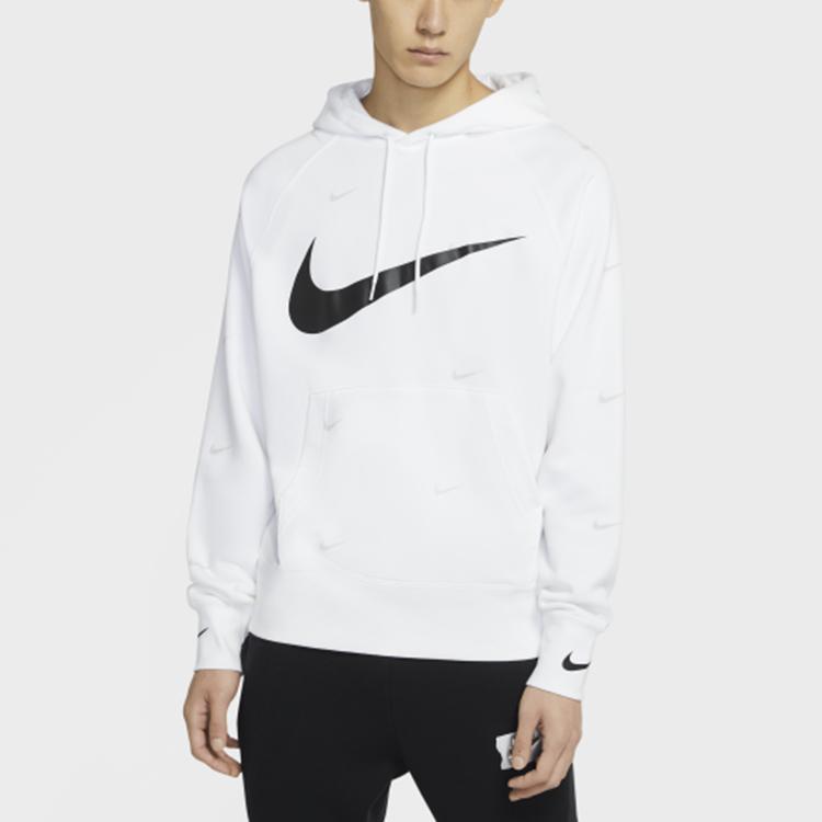 Nike Спортивная повседневная толстовка с капюшоном на флисовой подкладке мужская белая DA0111-100