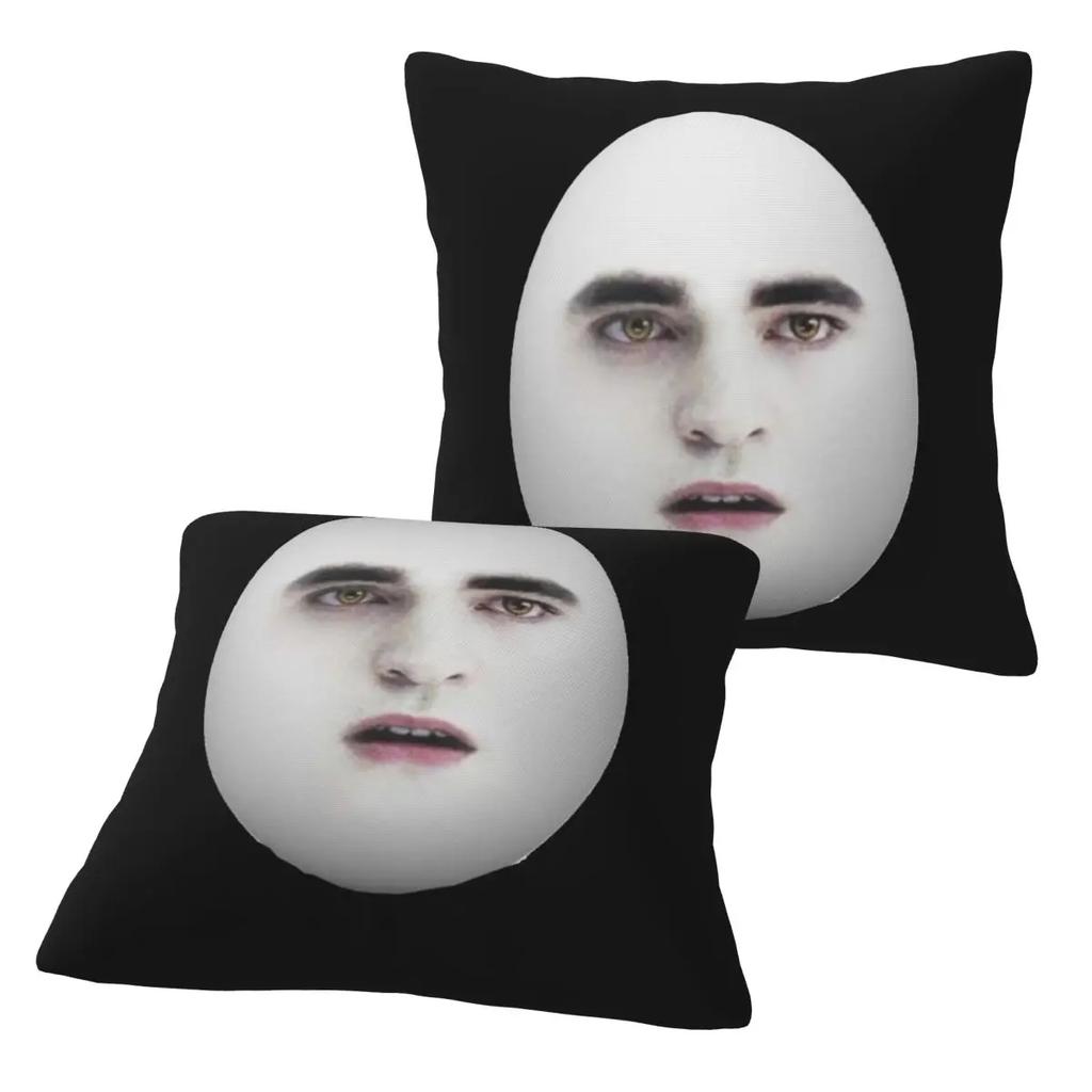 Eggward Funny Edward Cullen 2 Pcs Square Pillowcase Pillow Cover Cushion Decor Comfort Throw Pillow For Home Car