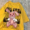 Девичья банда Broken Rabbit Doll Мужские и женские футболки с принтом Гоку Свободные топы Творчество Хлопковые футболки Футболки с рисунками Хип-хоп Парные футболки