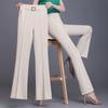 Autumn New Style Slim-fit High-waisted Wide-leg Suit Pants for Women – Stretchy, Comfortable, and Flattering