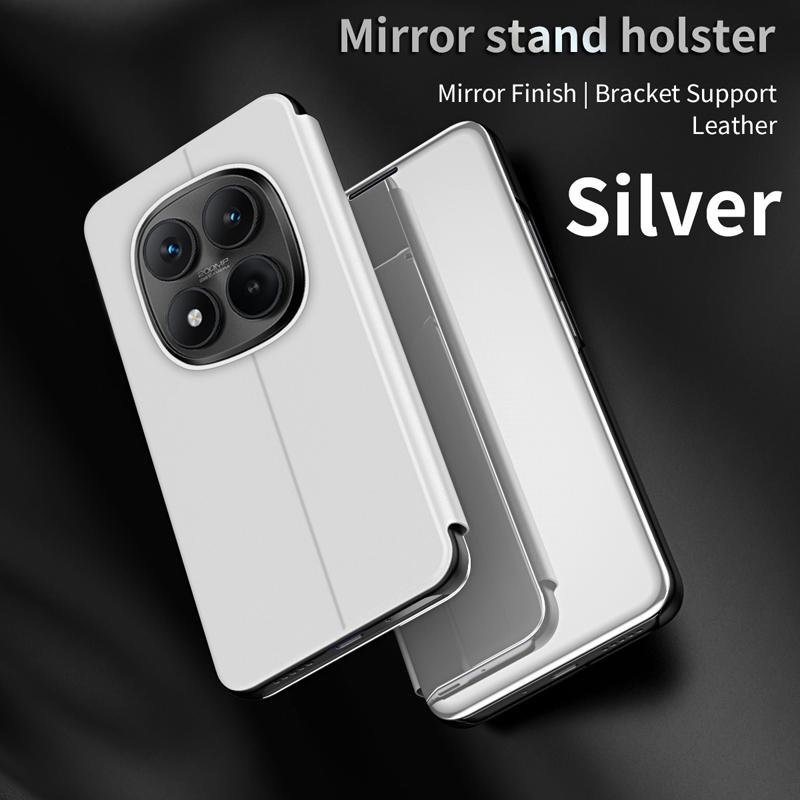 Роскошный чехол-книжка Smart Mirror View для Xiaomi Redmi Note 15 Pro Plus Note15 15Pro 4G 5G, оригинальный магнитный кожаный чехол для телефона