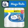Ultra Soft 2 Ply Toilet Paper 18 Mega Rolls Septic Safe Unscented Bath Tissue 244 Sheets Long Lasting Family Essential