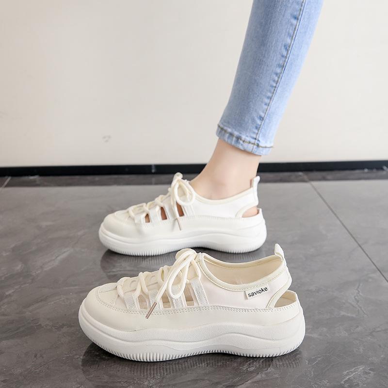 Маленькие белые туфли для детей, корейская версия, Ins, студенты, полые, повседневные, универсальные, парусиновые, женские туфли Tide