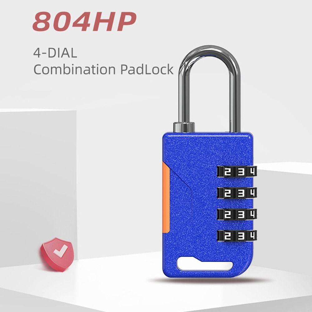 Padlock 4 Digit Password Lock Zinc Alloy Security Coded Lock Durable Backpack Zipper Lock Travel