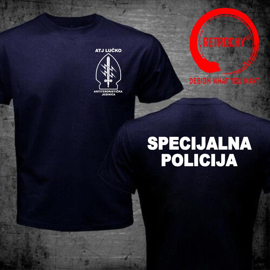 ATJ LUCKO Croatian Counter Terrorism Special Unit Force T Shirt Unisex tshirt Unisex Short Sleeve Tops Tee Shirt Summer Cotton TShirt