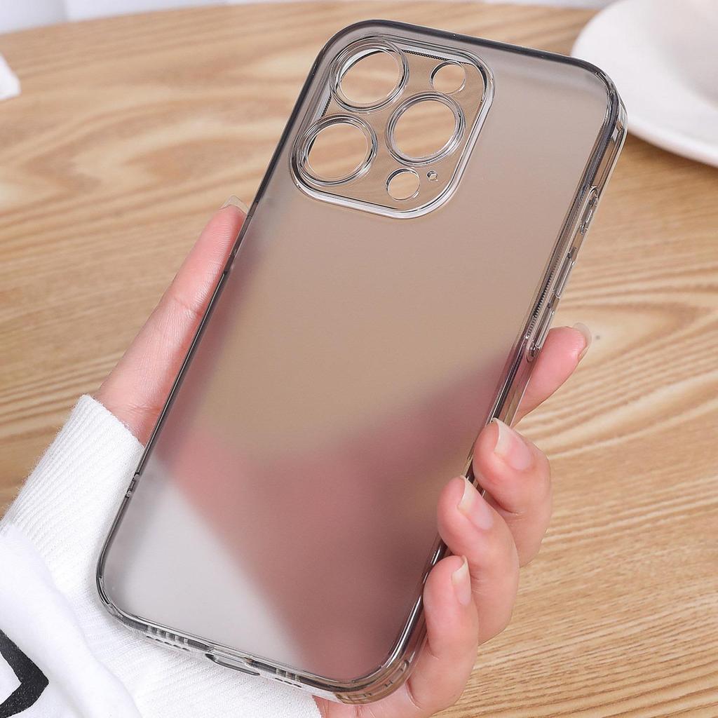 Матовый Закаленный Стеклянный Чехол с Мягким Краем для iPhone 16/17 Pro Max