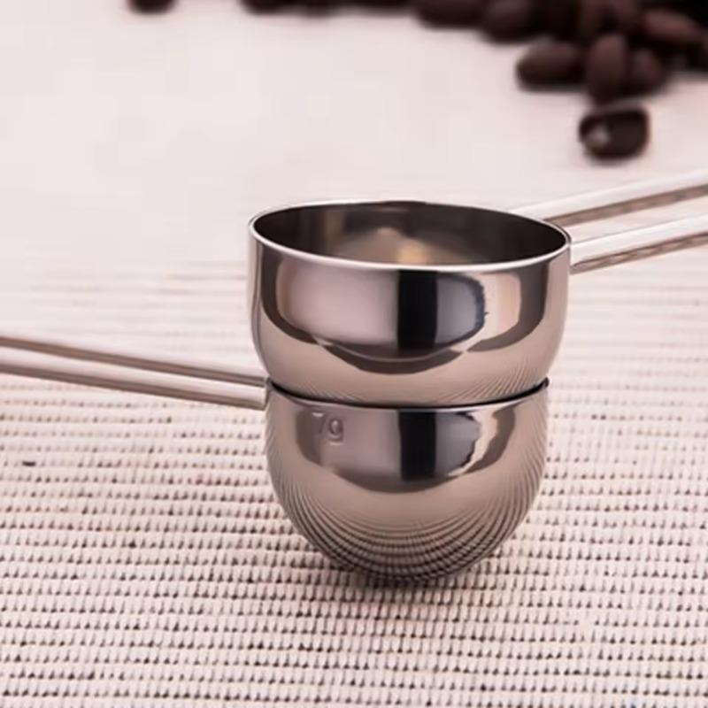Stainless Steel Coffee Measuring Spoon Manual Coffee Bean Grinding Powder Spoon