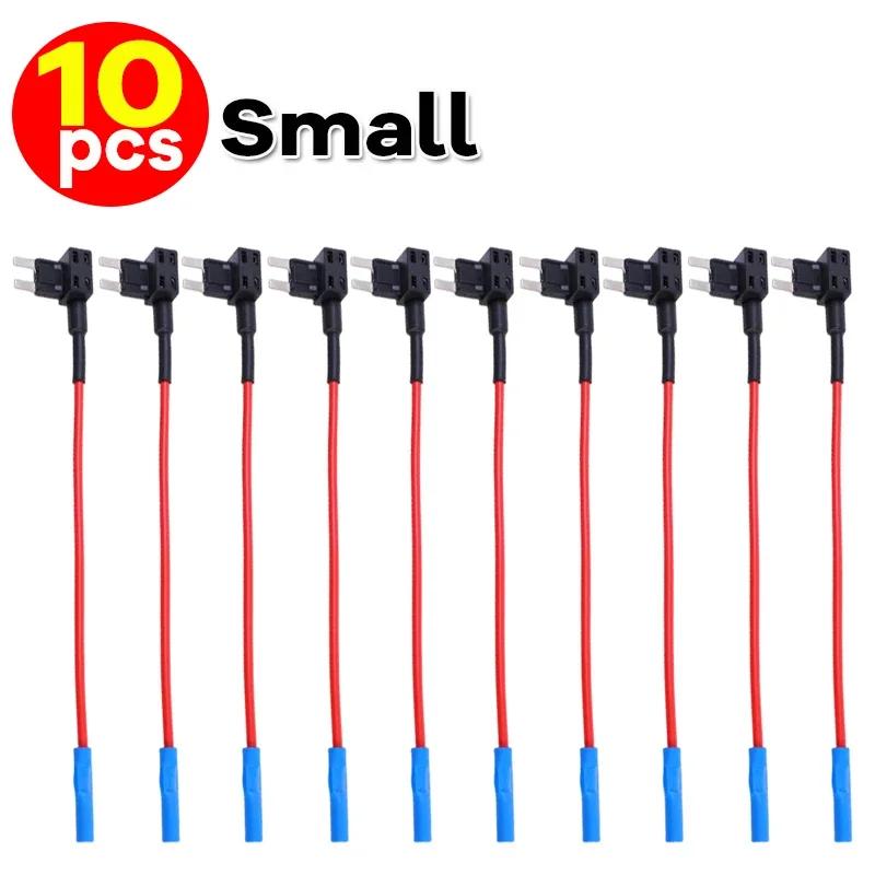 Fuse Tap Kit 5/10pcs No Wire PVC Fuse Holder for Car Motorcycle RV Boat Add-a-Circuit Cutting Needed 3 Sizes Accessories
