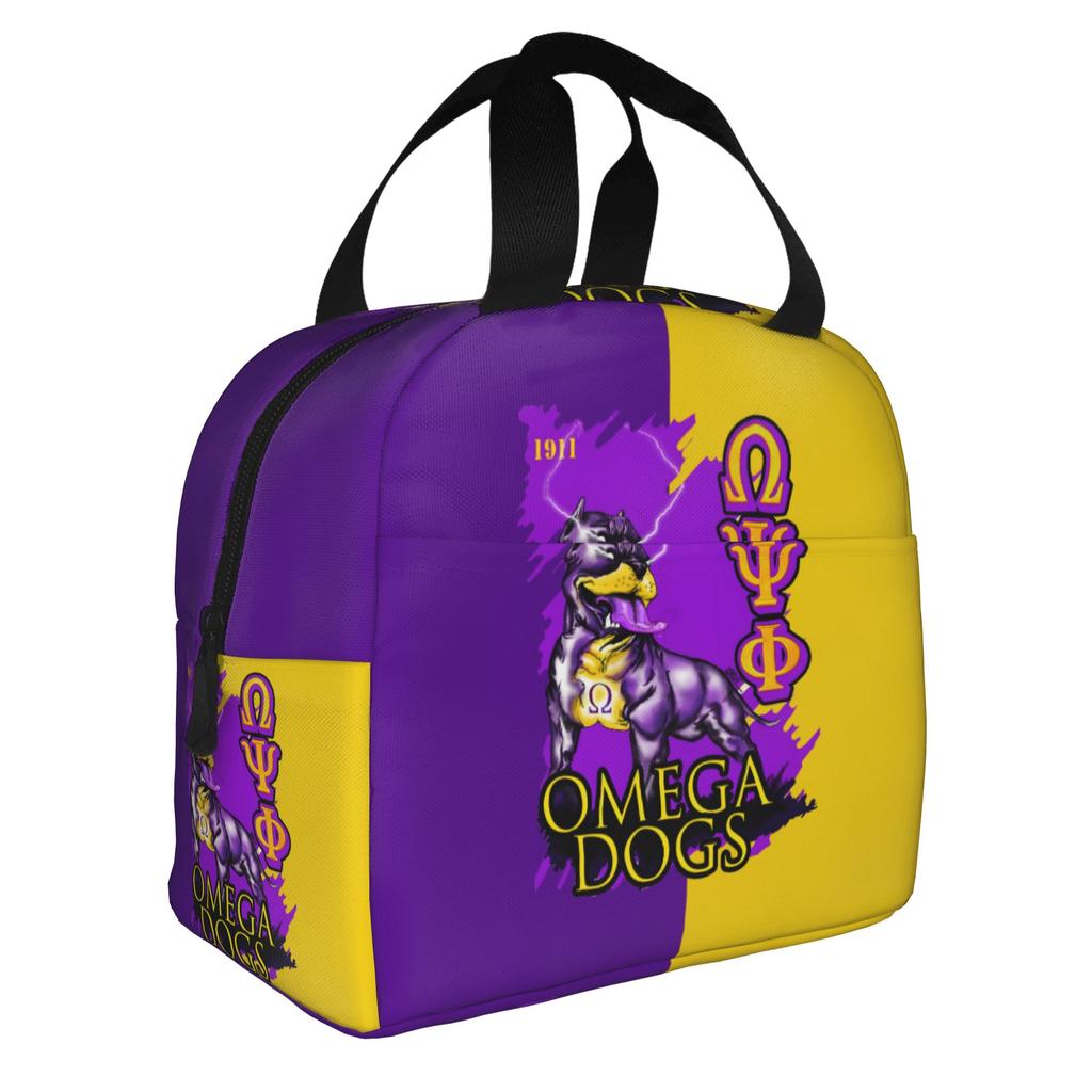 African American Psi Phi Fraternity Inc Lunch Bag Women Cooler Warm Insulated Lunch Boxes for School